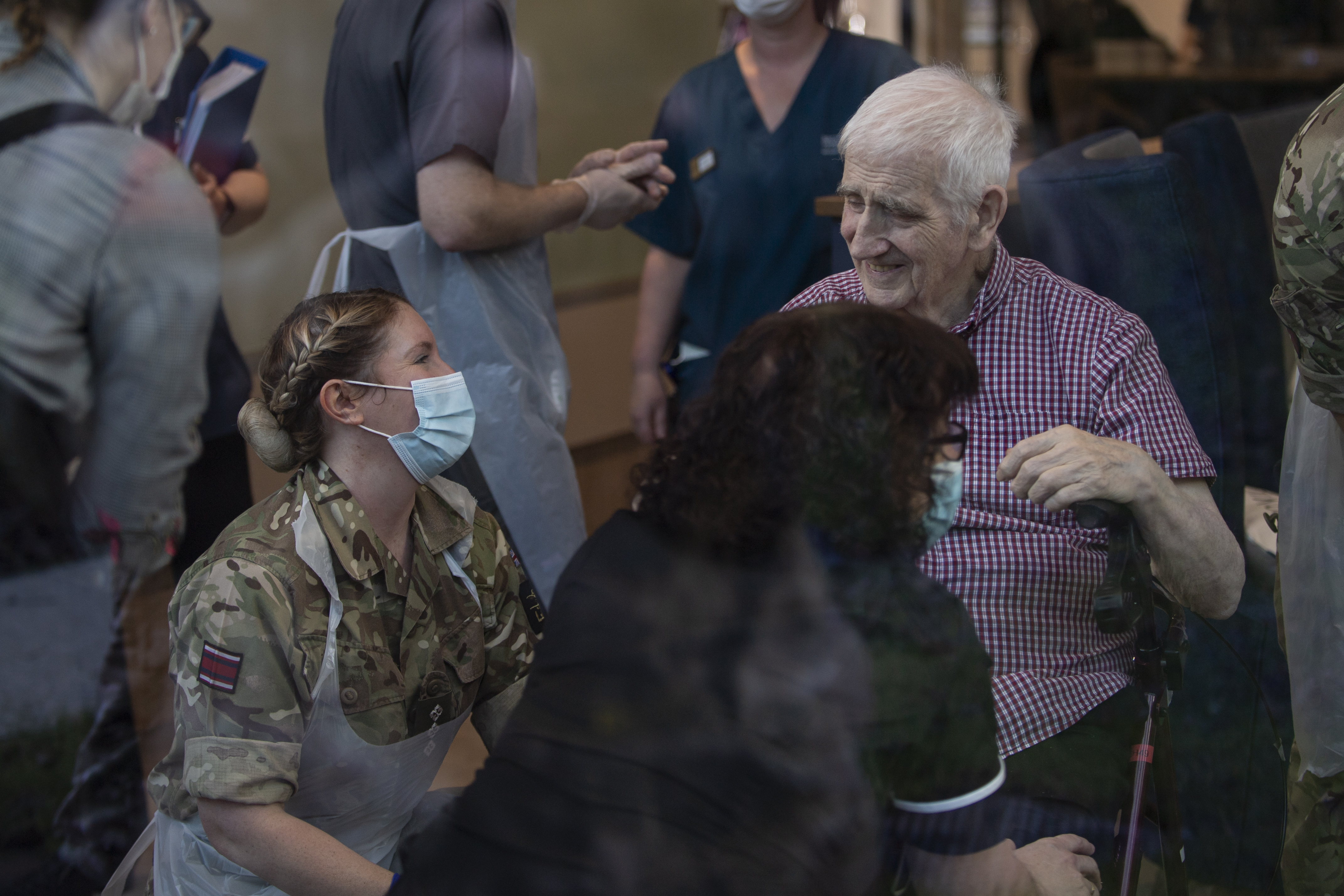 Veterans receive vaccines from Armed Forces medics The British Army