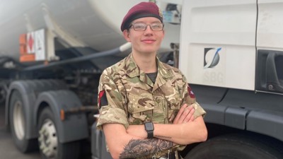 Private Sophie Lamond, 13AASR, taking part in Op ESCALIN in October 2021.