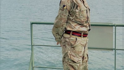 Captain Lucy Russell, RLC, is awarded the Queen's Commendation for Bravery.