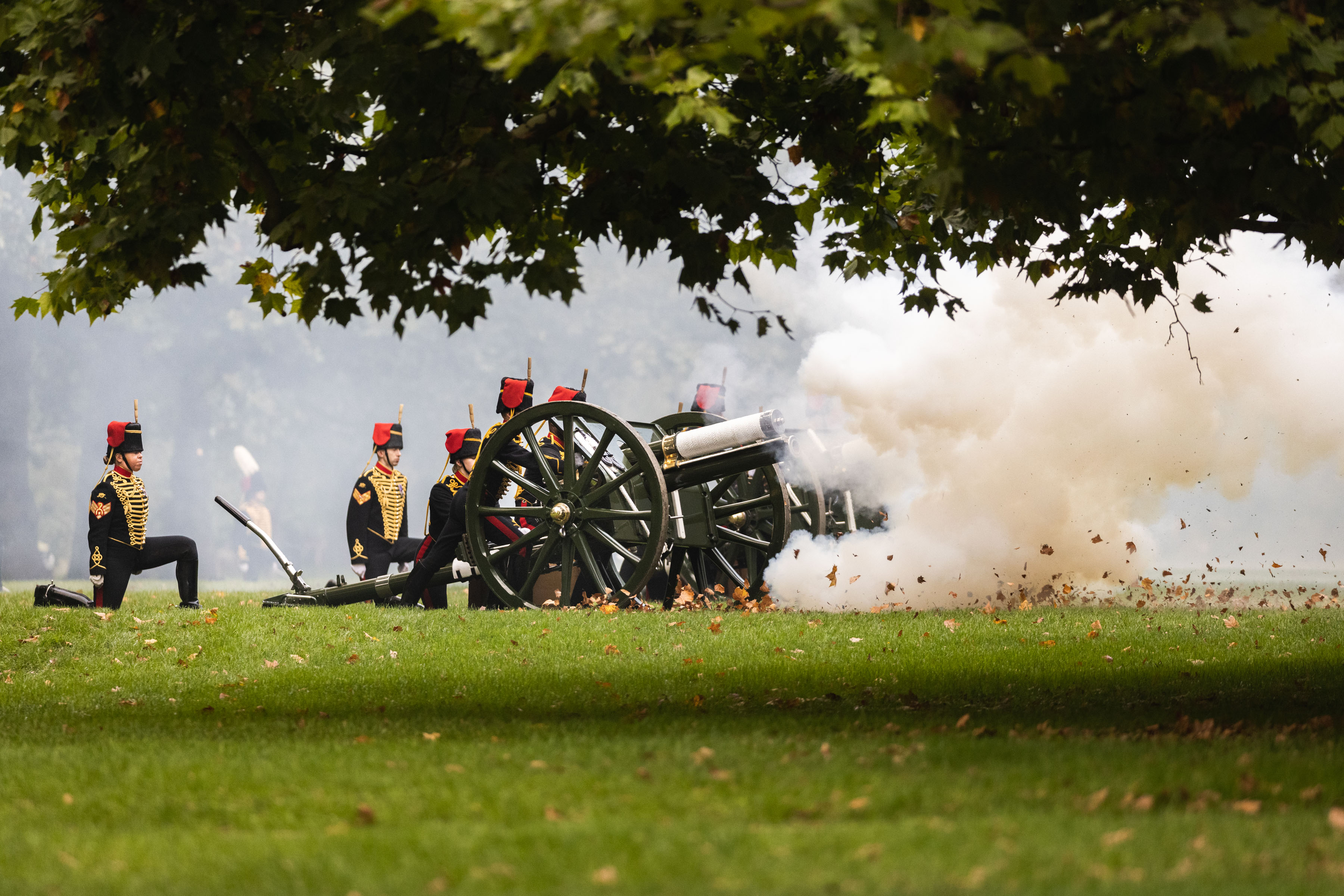Army gun salutes herald Proclamation of the new King The British Army