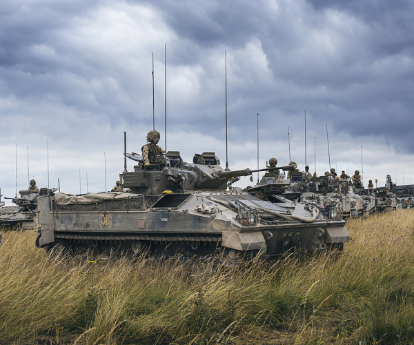1 YORKS Armoured Infantry during Exercise Prairie Storm in Canada