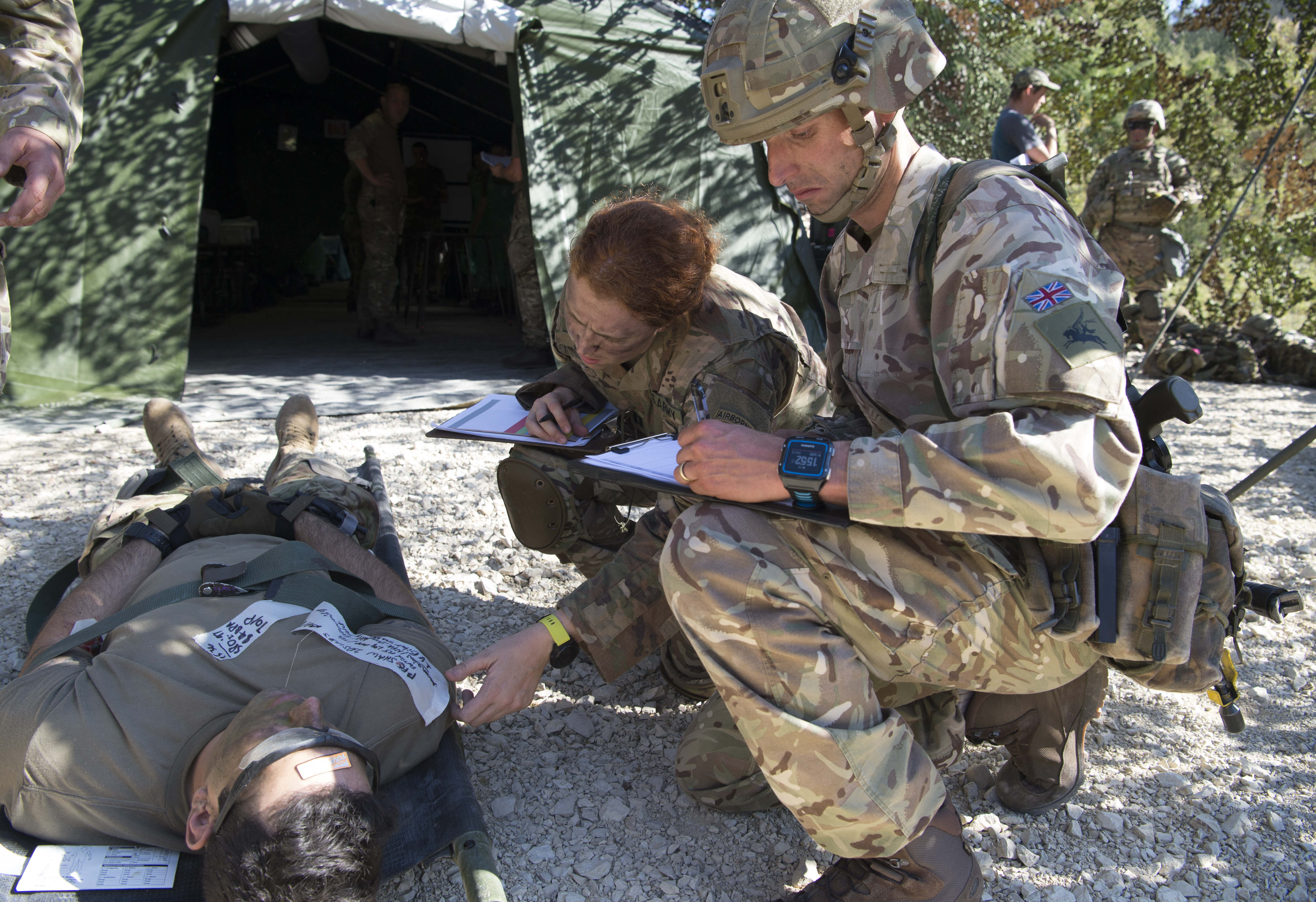 British and US Airborne Medics Operate Together British and US Airborne Medics Operate Together