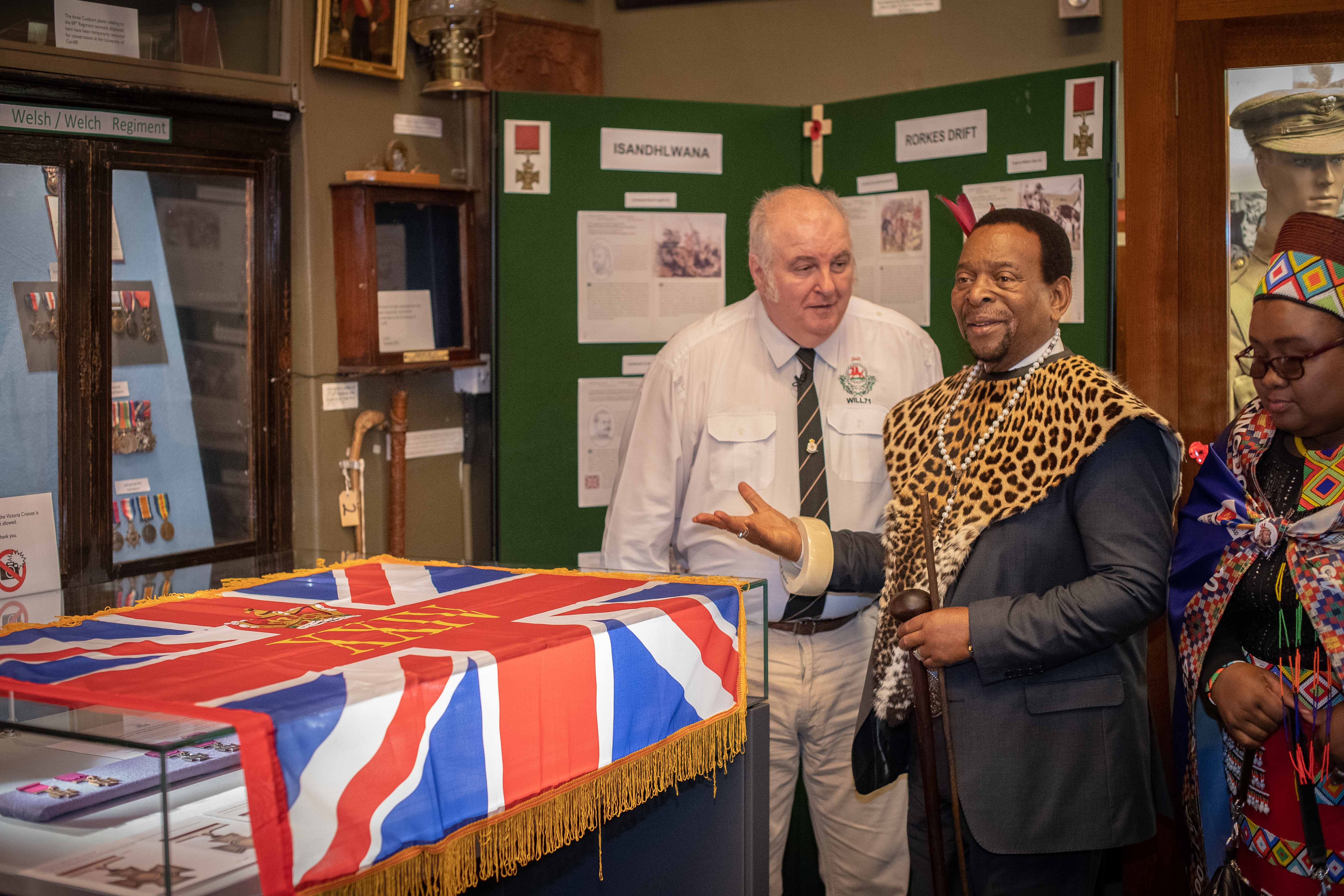 Zulu King visits Regimental Museum of The Royal Welsh on anniversary of
