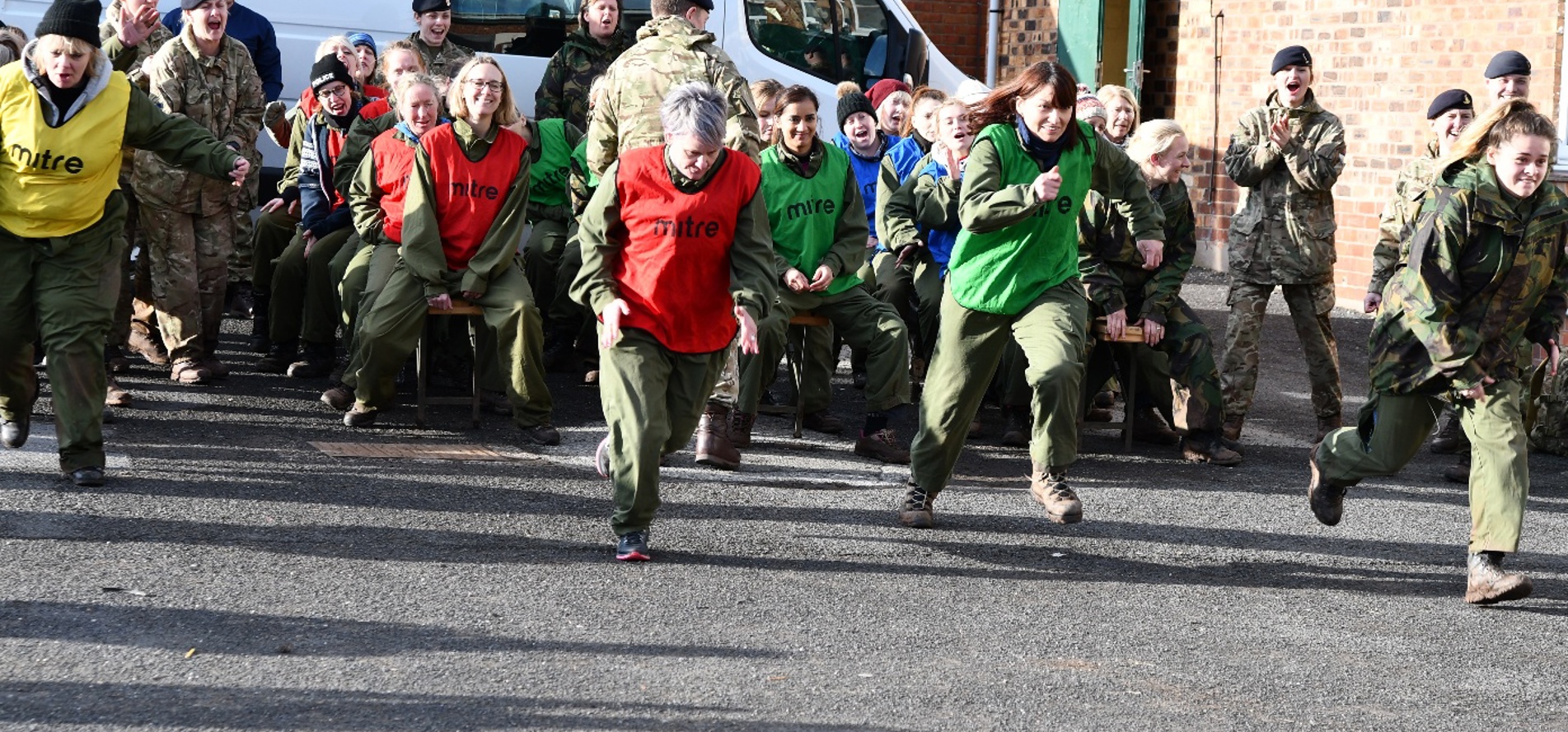 Female Police And Jaguar Land Rover Employees Enjoy