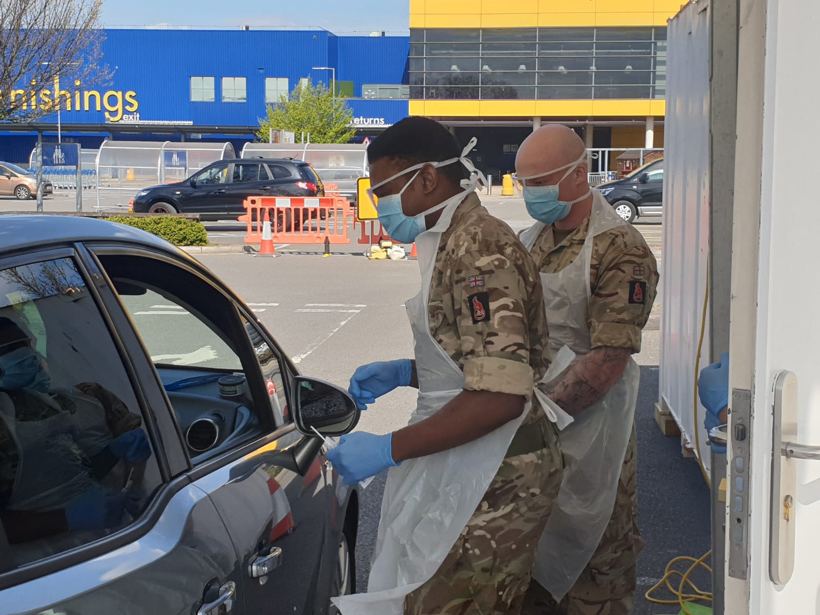 Army Boost for Testers at IKEA Wembley COVID19 Testing Facility The