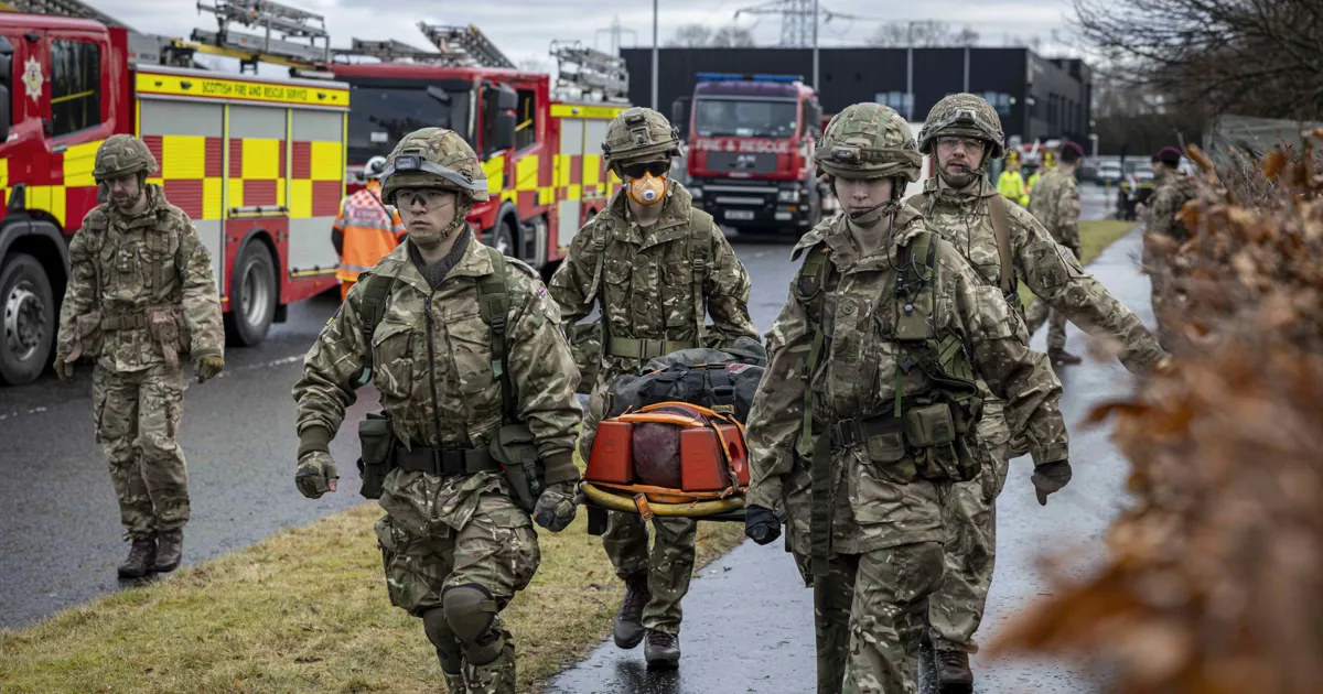 Army reservists test their medical skills with Scottish rescue services