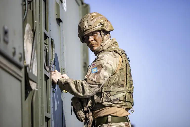 Pictured here is a soldier working on the Land Ceptor missile delivery vehicle during the first Live Fire testing in the UK of the Sky Sabre Defence System.