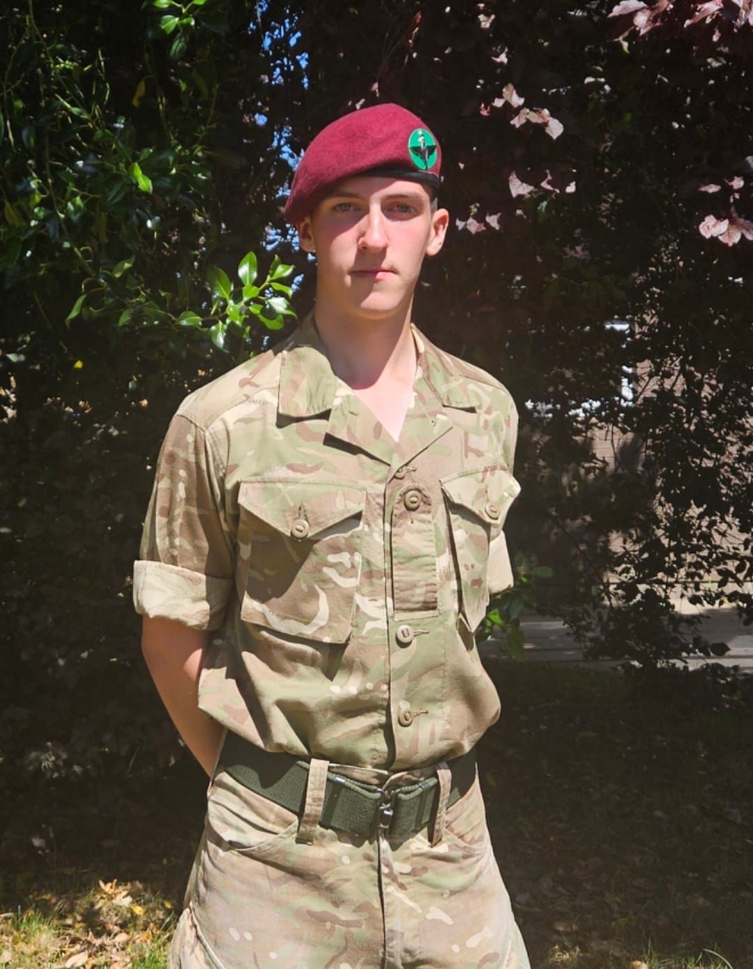 Private Harry Skelton at his pass out parade at Infantry Training Centre Catterick
