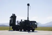Pictured here is the Land Ceptor missile delivery vehicle during the first Live Fire testing in the UK of the Sky Sabre Defence System.