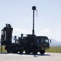 Pictured here is the Land Ceptor missile delivery vehicle during the first Live Fire testing in the UK of the Sky Sabre Defence System.