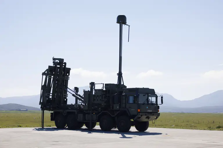 Pictured here is the Land Ceptor missile delivery vehicle during the first Live Fire testing in the UK of the Sky Sabre Defence System.