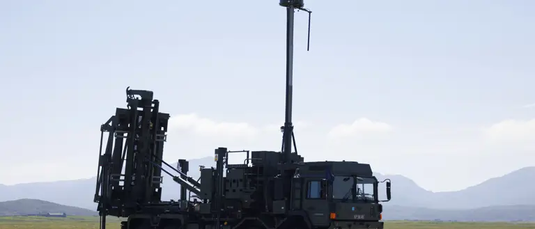 Pictured here is the Land Ceptor missile delivery vehicle during the first Live Fire testing in the UK of the Sky Sabre Defence System.